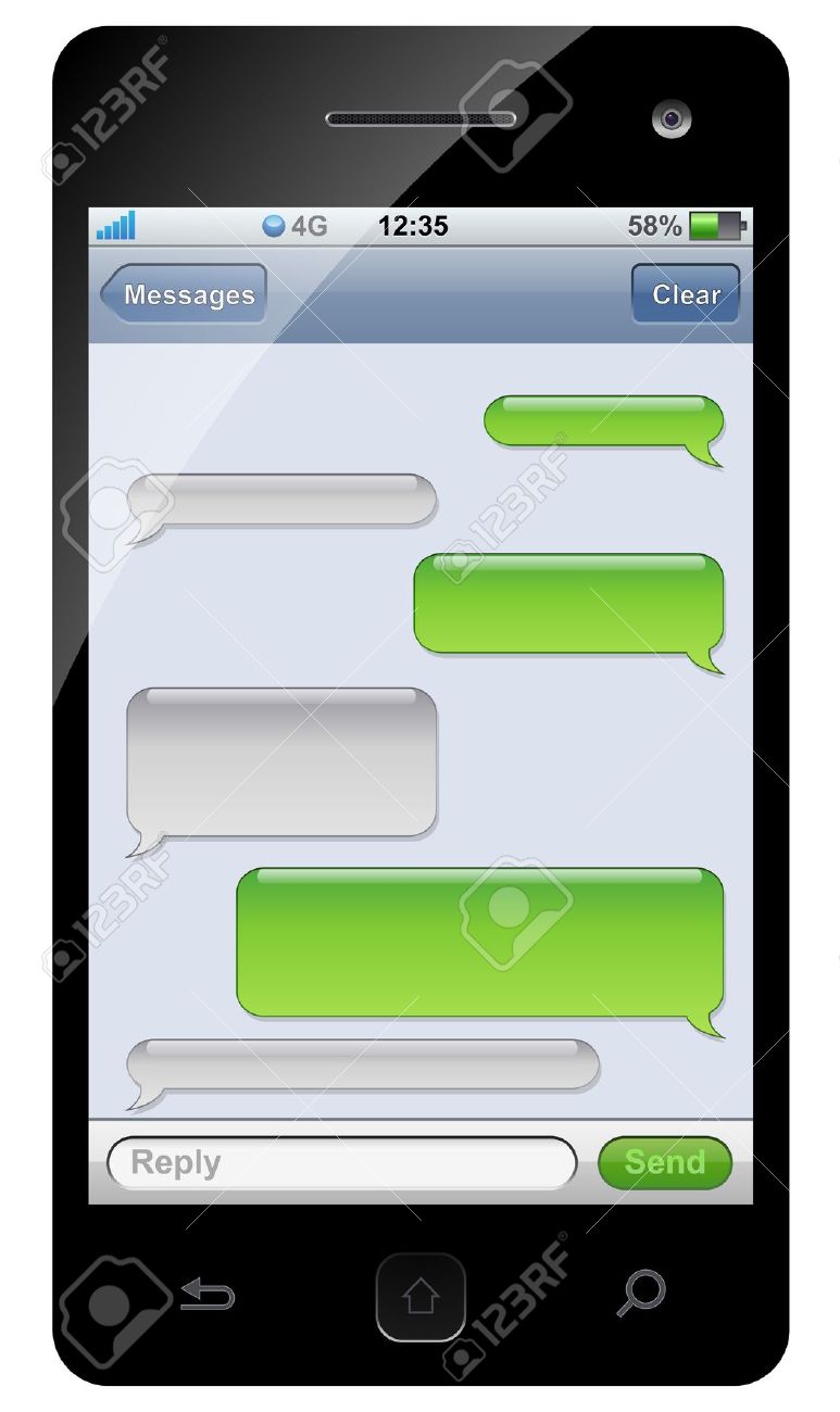 cell phone clipart texting