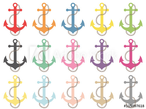 Anchors with chain.