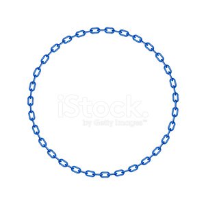 Blue chain shape.