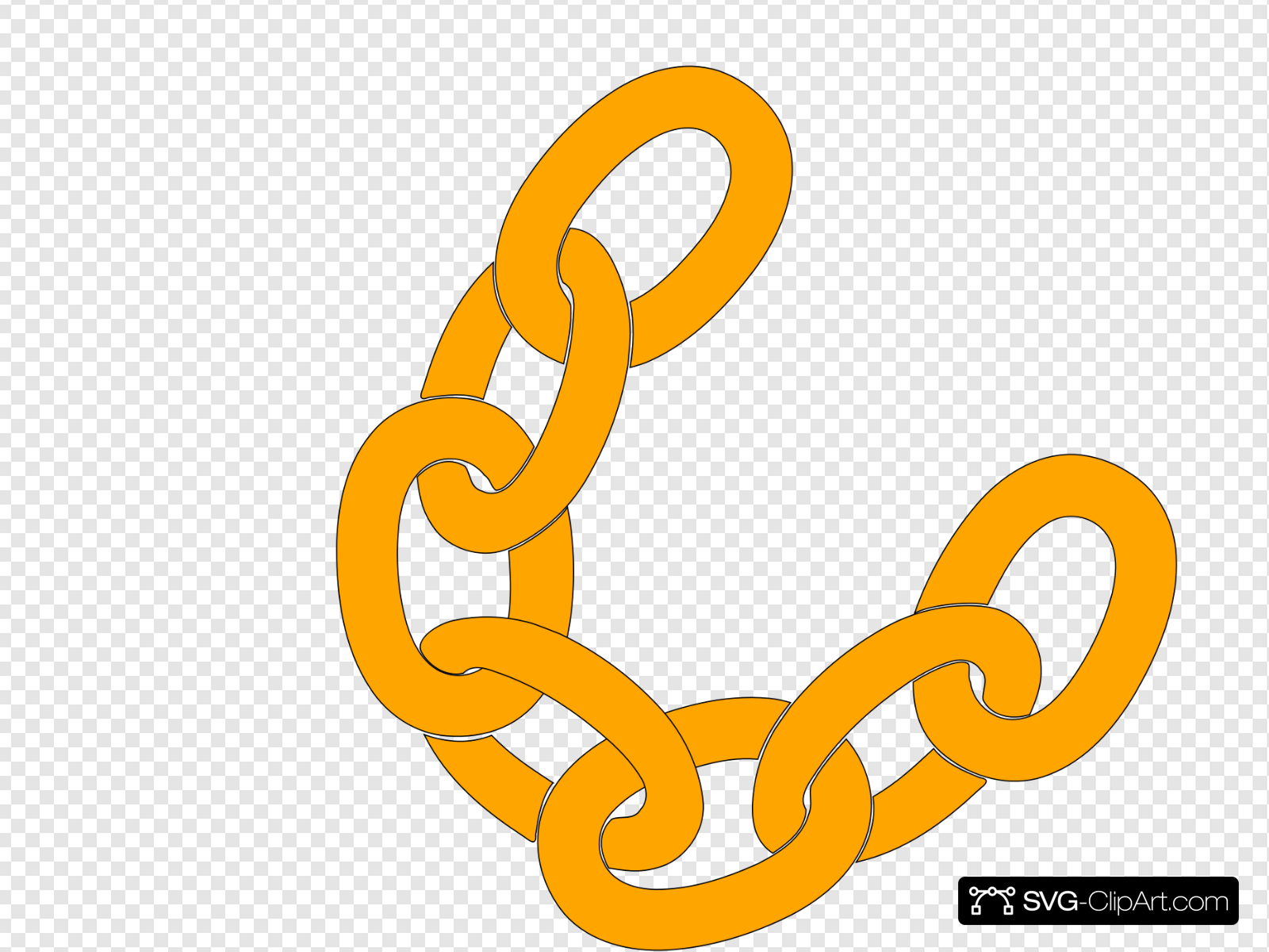 Orange chain clip.