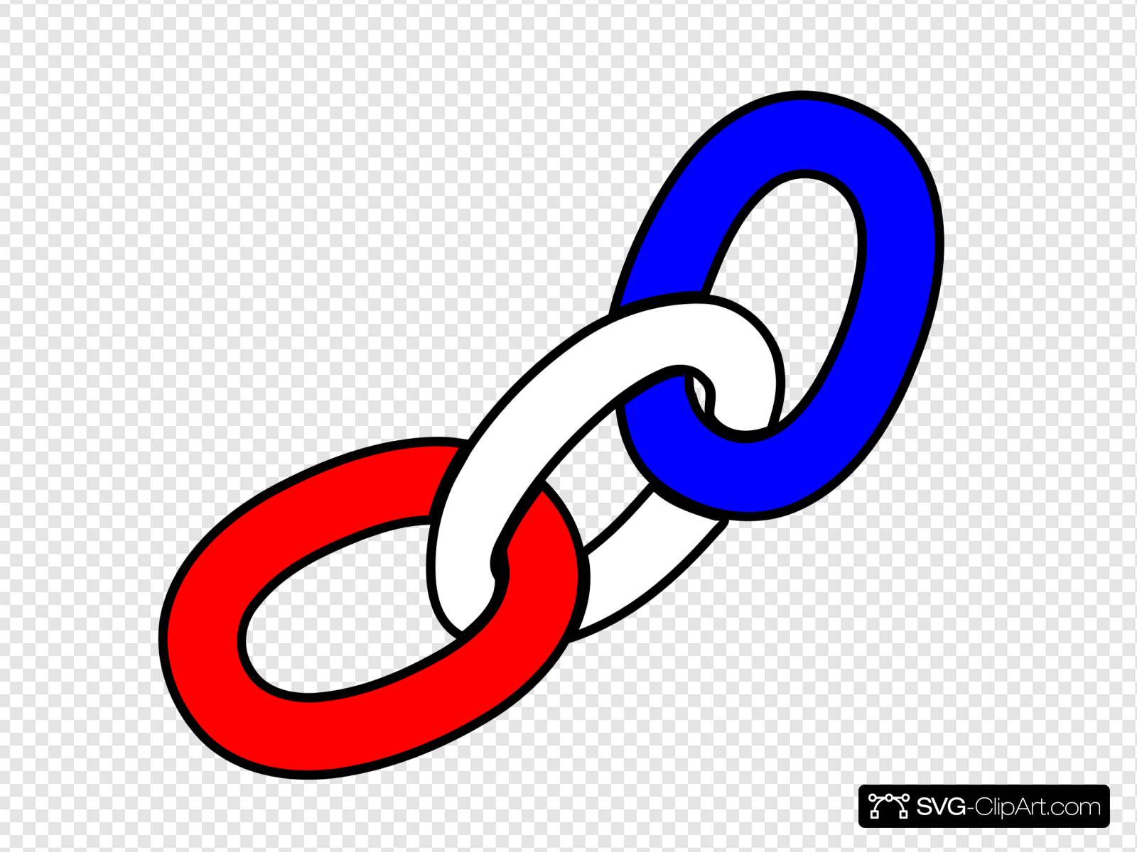Red,white Blue Chain Clip art, Icon and SVG