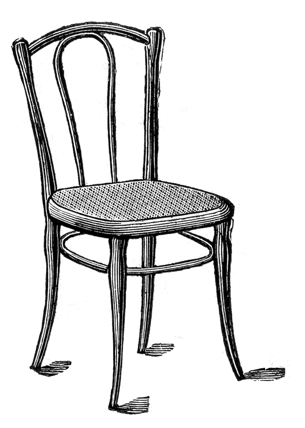 chair clipart black and white