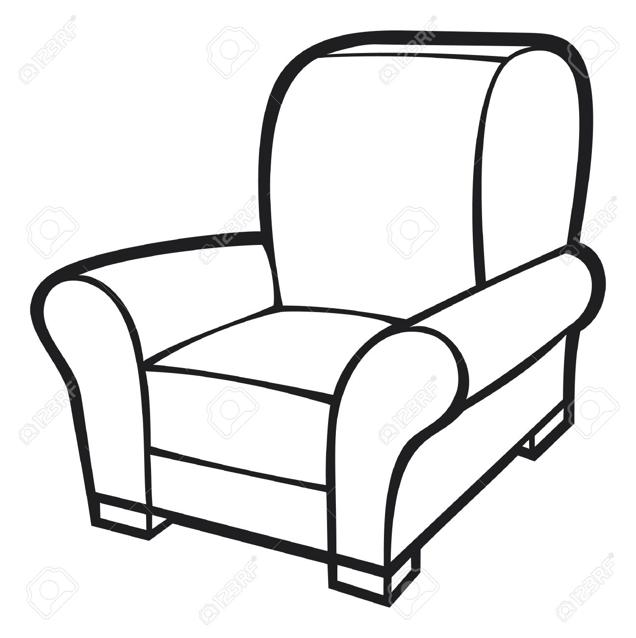 Furniture Clipart Black And White