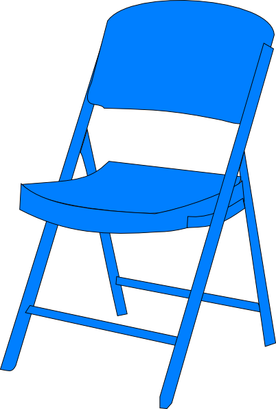 Blue chair fold.