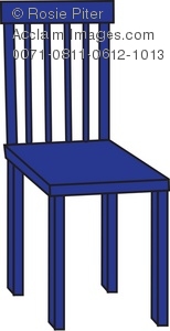Royalty Free Clipart Illustration of a Blue Chair