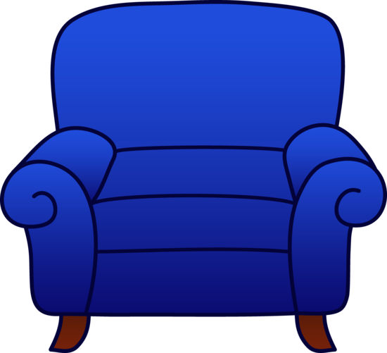 Blue chair clipart.