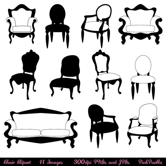 Chair Clip Art Clipart, Chair Silhouettes, Furniture Clip