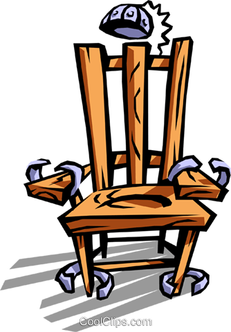 Electric chair Royalty Free Vector Clip Art illustration
