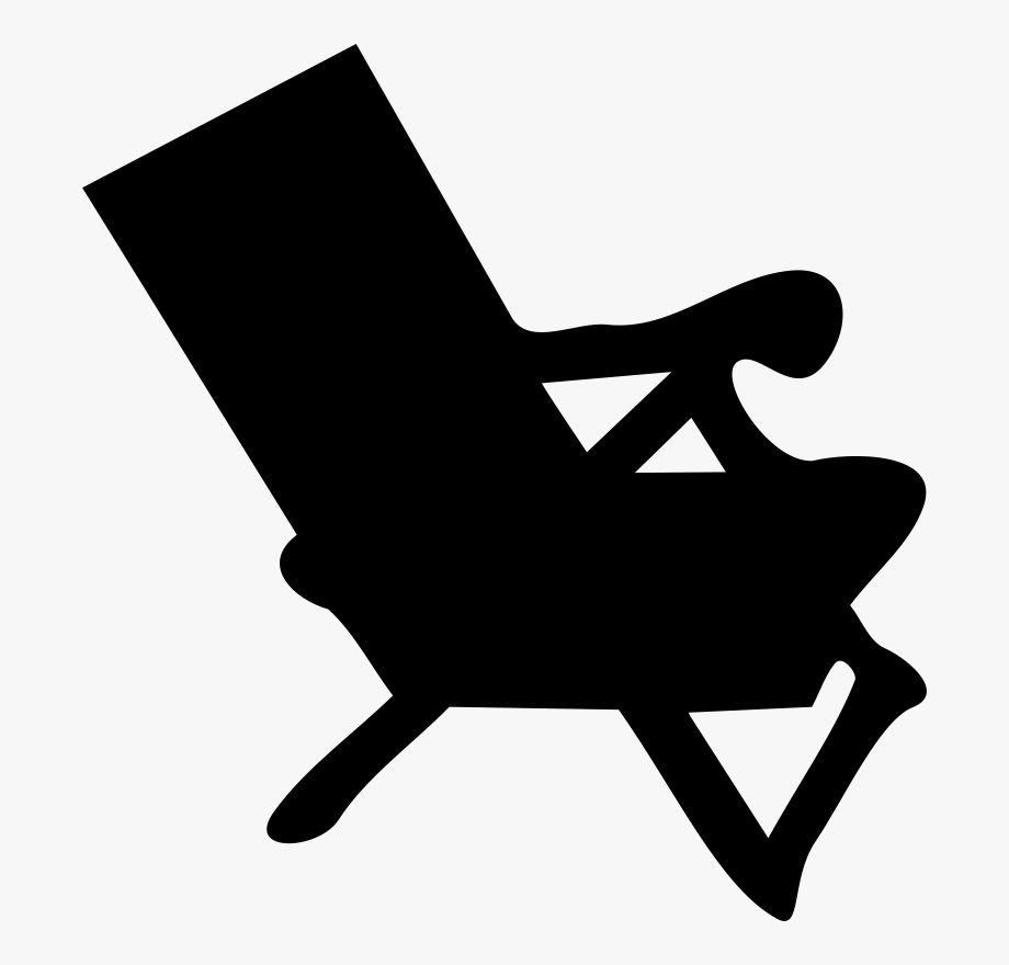 Beach chair silhouette.