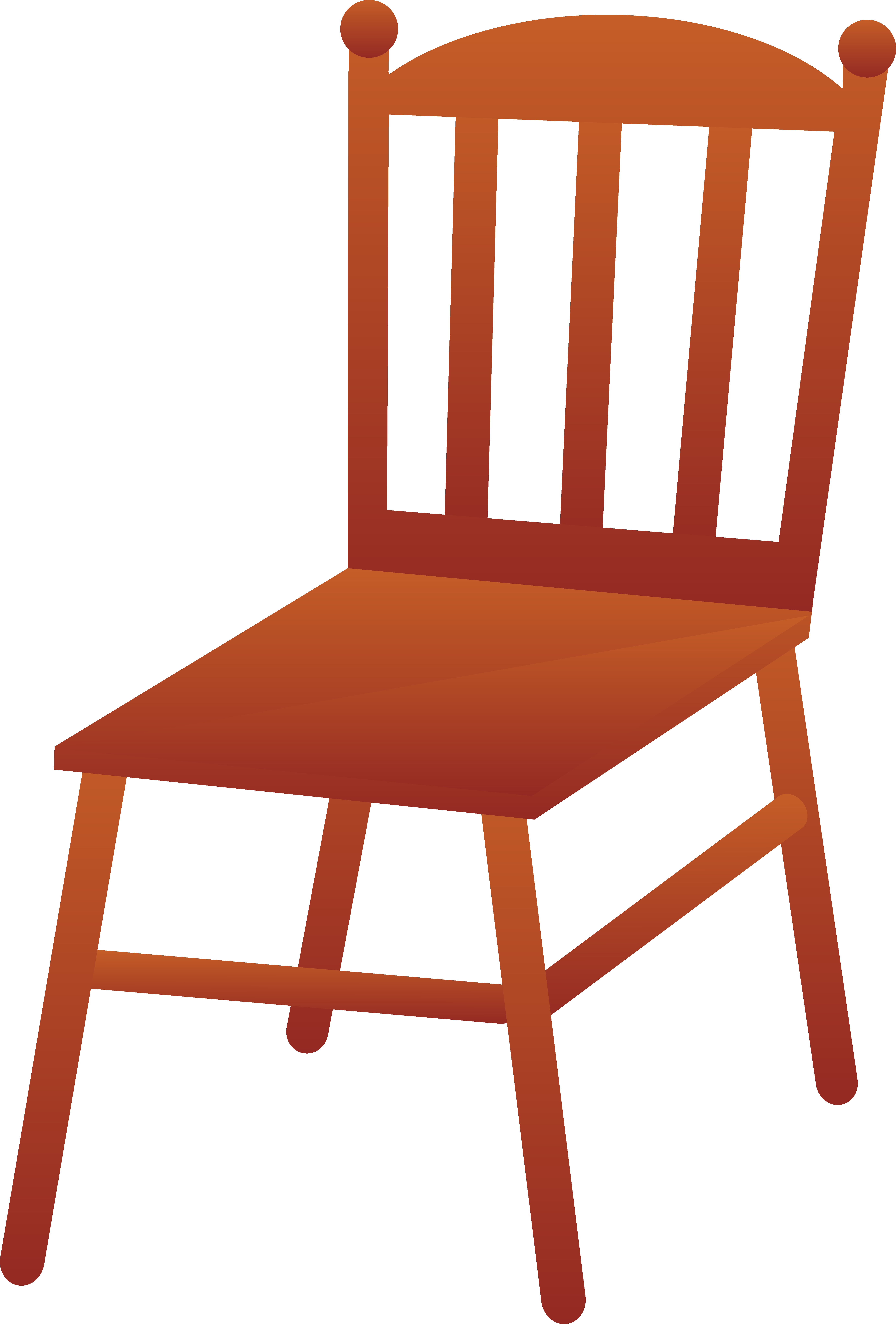 Brown wooden chair.