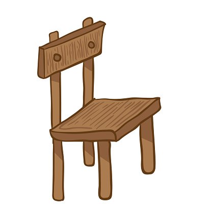 Wooden chair clipart.