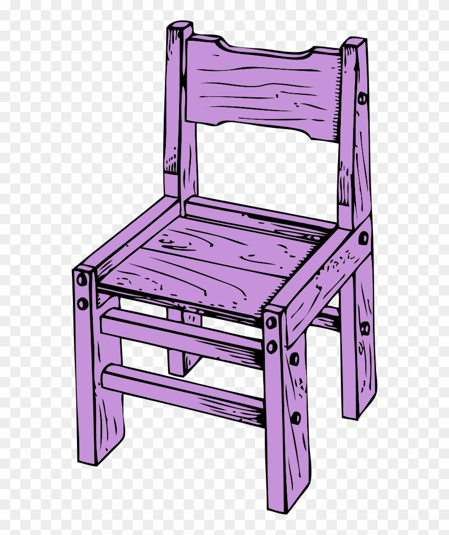 Wooden chair vector.