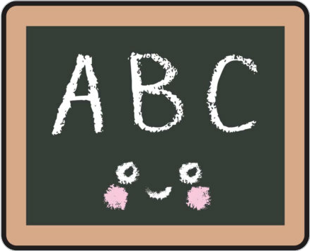 Abc chalkboard school.