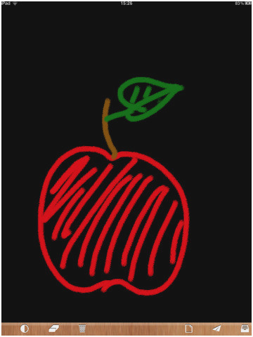Free drawn apple.