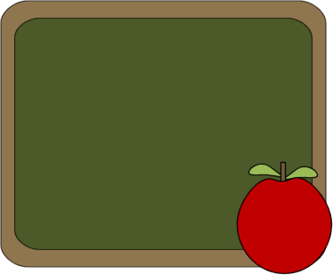 Chalkboard and apple.