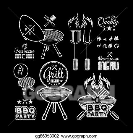 Stock illustration barbecue.