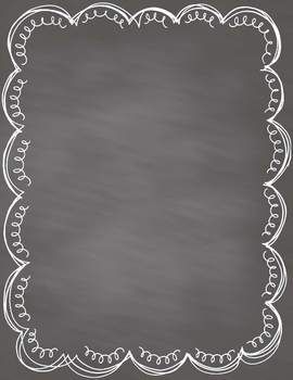 Chalkboard Papers with Frames
