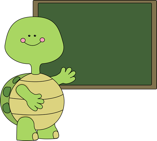Cute turtle chalkboard clipart