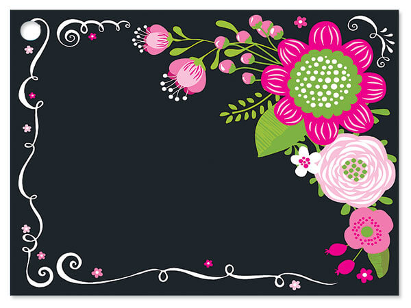 Chalkboard Flowers Theme Gift Cards