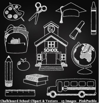 Chalkboard School, Graduation and Teacher Clip Art Clipart
