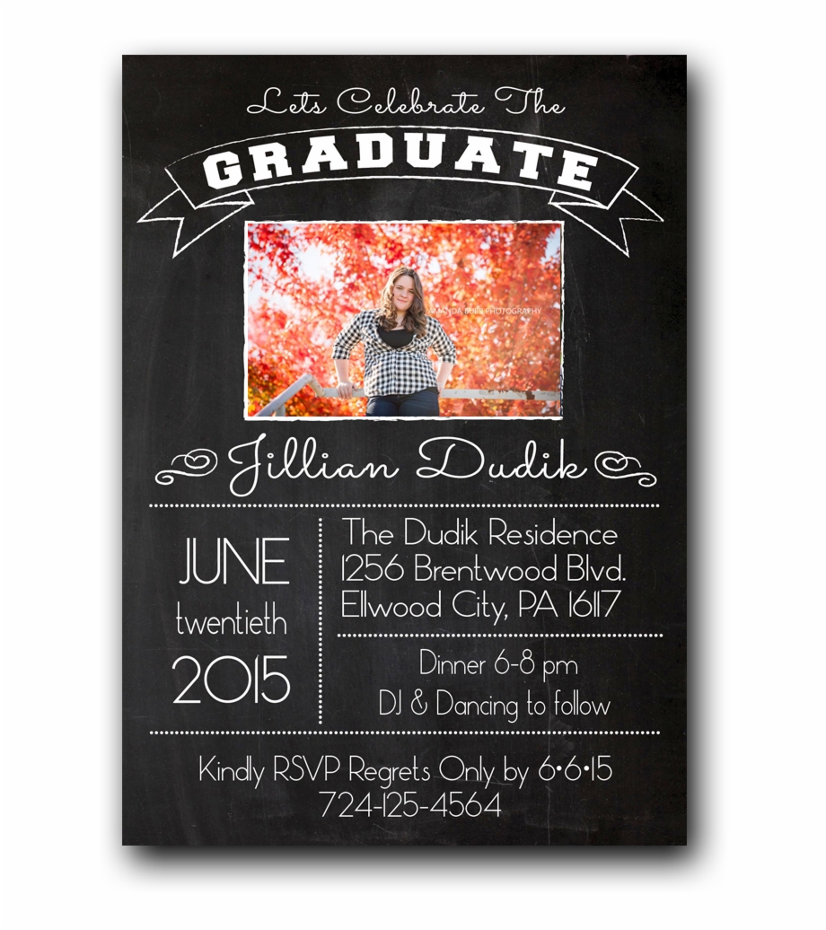 Chalkboard graduation poster.