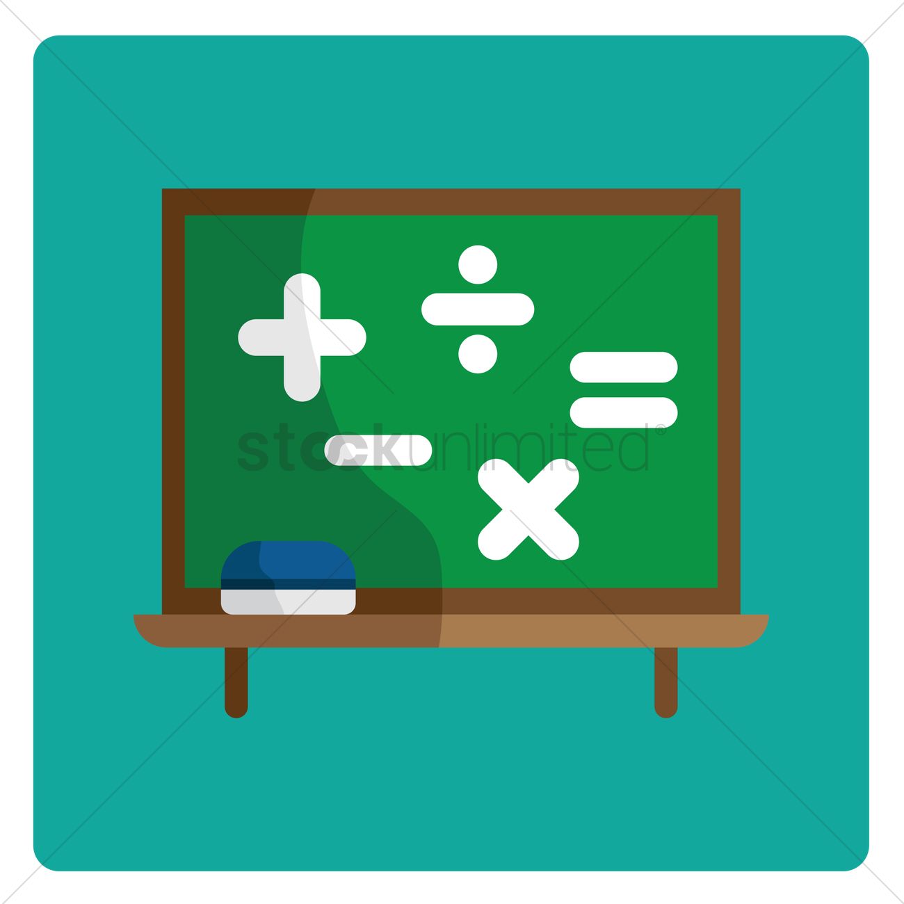 Mathematics equations chalkboard.