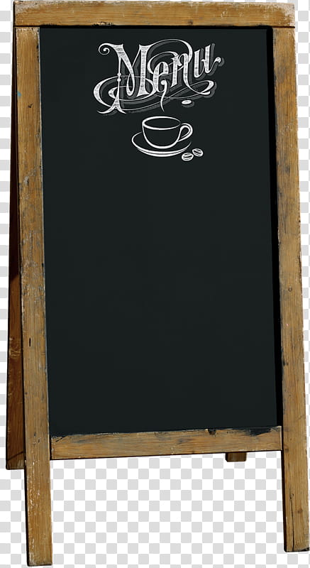 Empty menu chalkboard.
