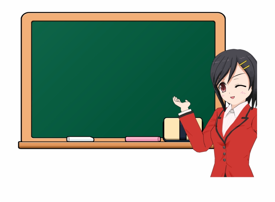 This Free Icons Png Design Of Anime Girl School Chalkboard