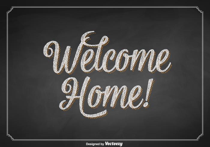 Free Vector Welcome Home Chalkboard Sign