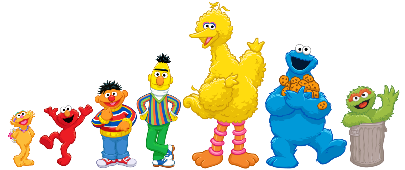 Sesame street characters.