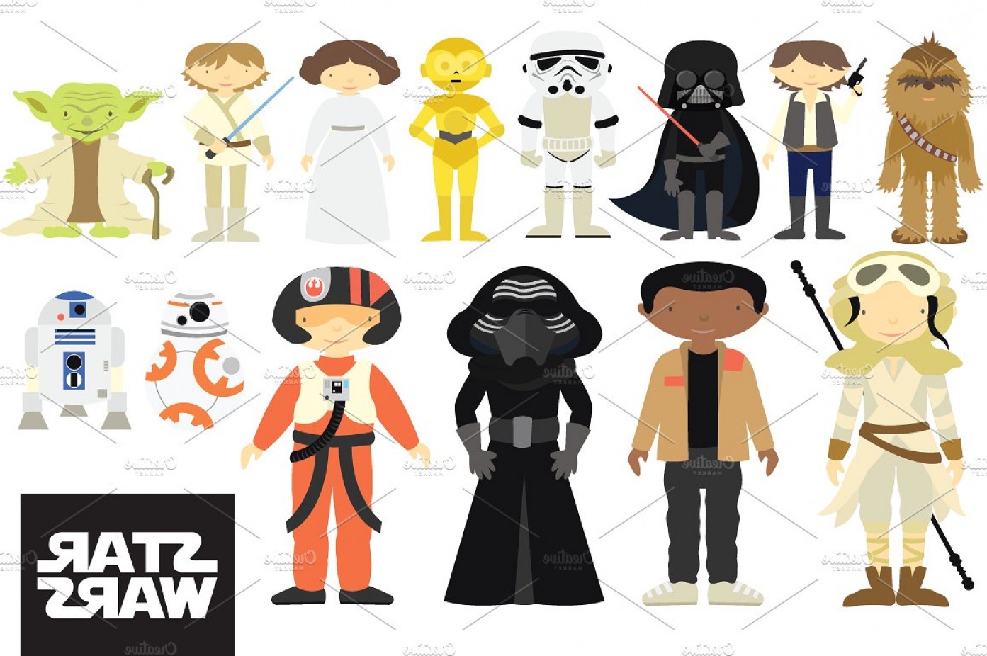 Star wars characters.