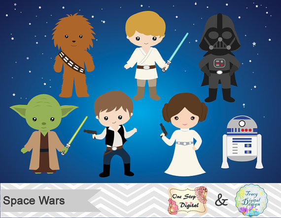 Instant Download Star Wars Digital Clip Art, Star Wars