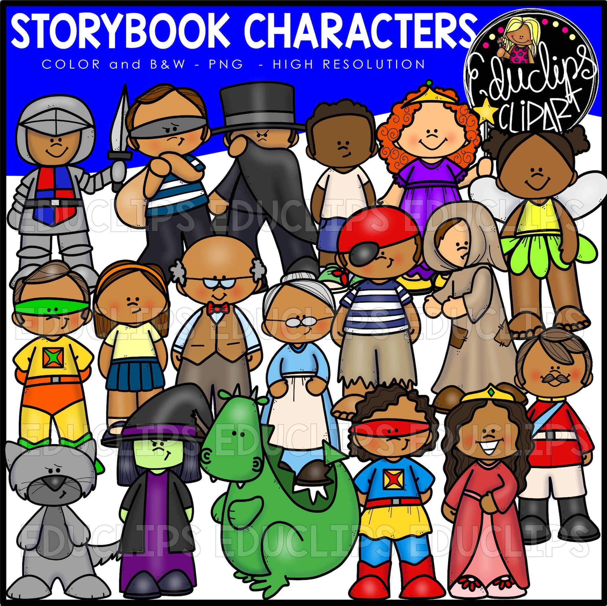 Story Characters Clip Art Set