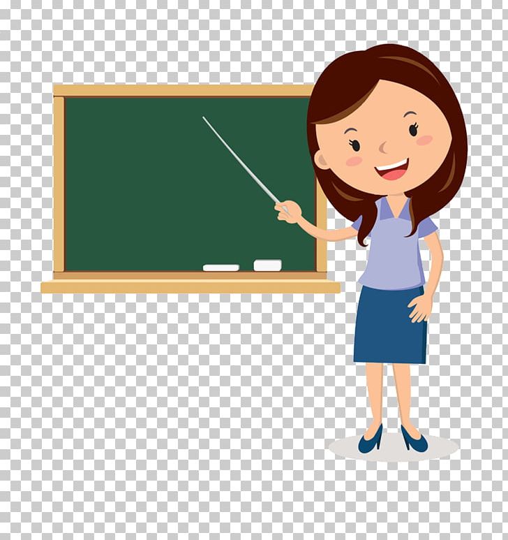 Teacher cartoon blackboard.