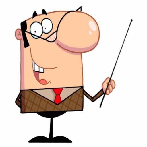 Cartoon male teacher character
