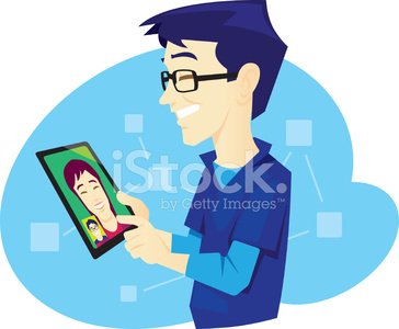 Male chat online Clipart Image