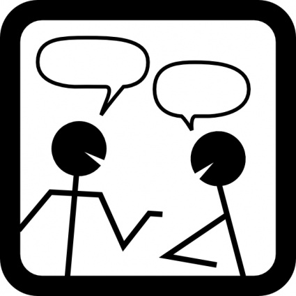Free chatting cliparts.