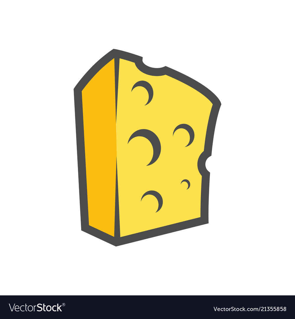 Block of cheese clipart for icon or