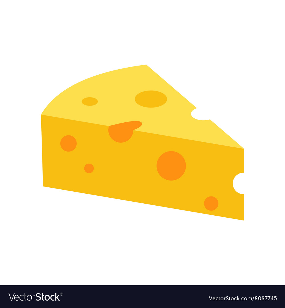 French cheese icon flat style