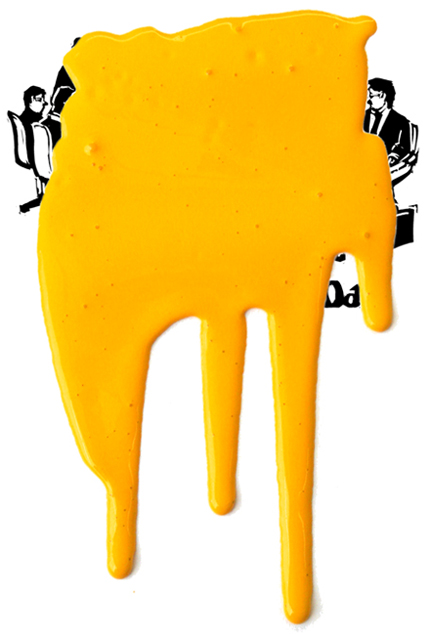 Cartoon melted cheese.