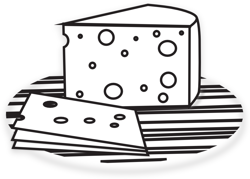 Free Cheese Clipart Black And White, Download Free Clip Art