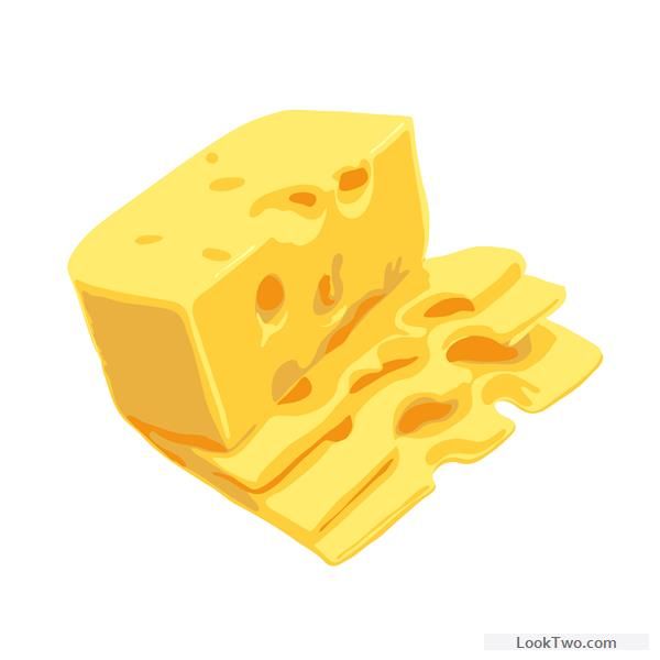 Realistic cheese design.