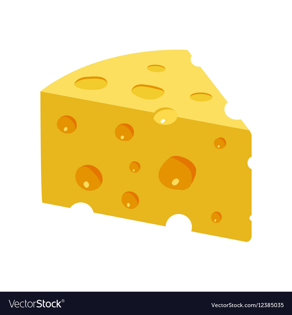 Triangular yellow cheese.