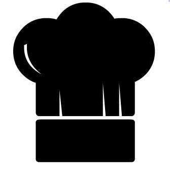 Printable Chef Hat Clipart Sheets Black Icon