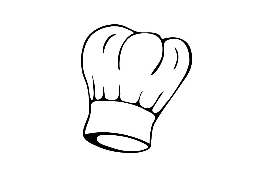 chef hat clipart outline