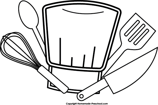 Chef hat clipart black and white clipartfest
