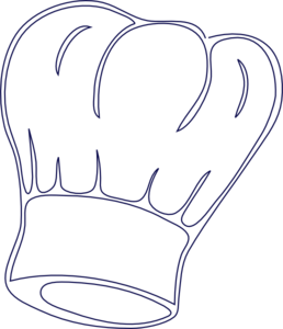 Outlined Chef Hat clip art