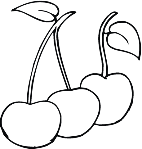 Cherries coloring page