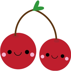 Cherry clipart kawaii.
