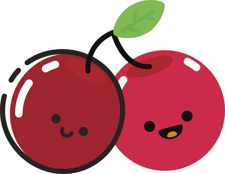Happy Cute Kawaii Fruit Cartoon Emoji